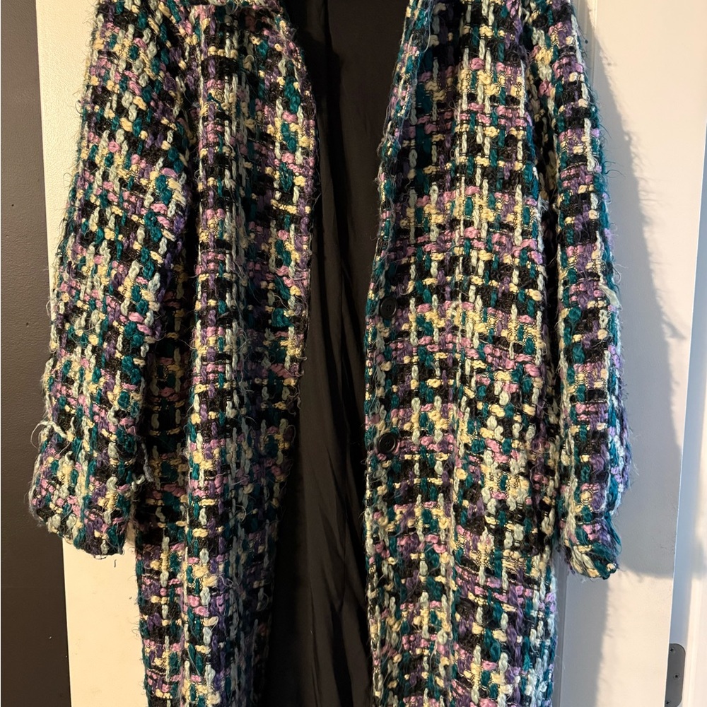 Eva Mendes for New York & Company Colorful Tweed Cape